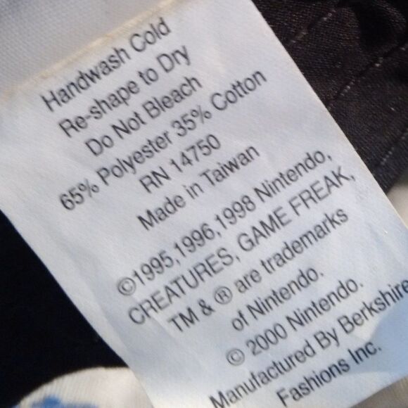 Vintage Nintendo Pokemon Catch 'Em All Strap Back Hat Youth - Picture 9 of 9